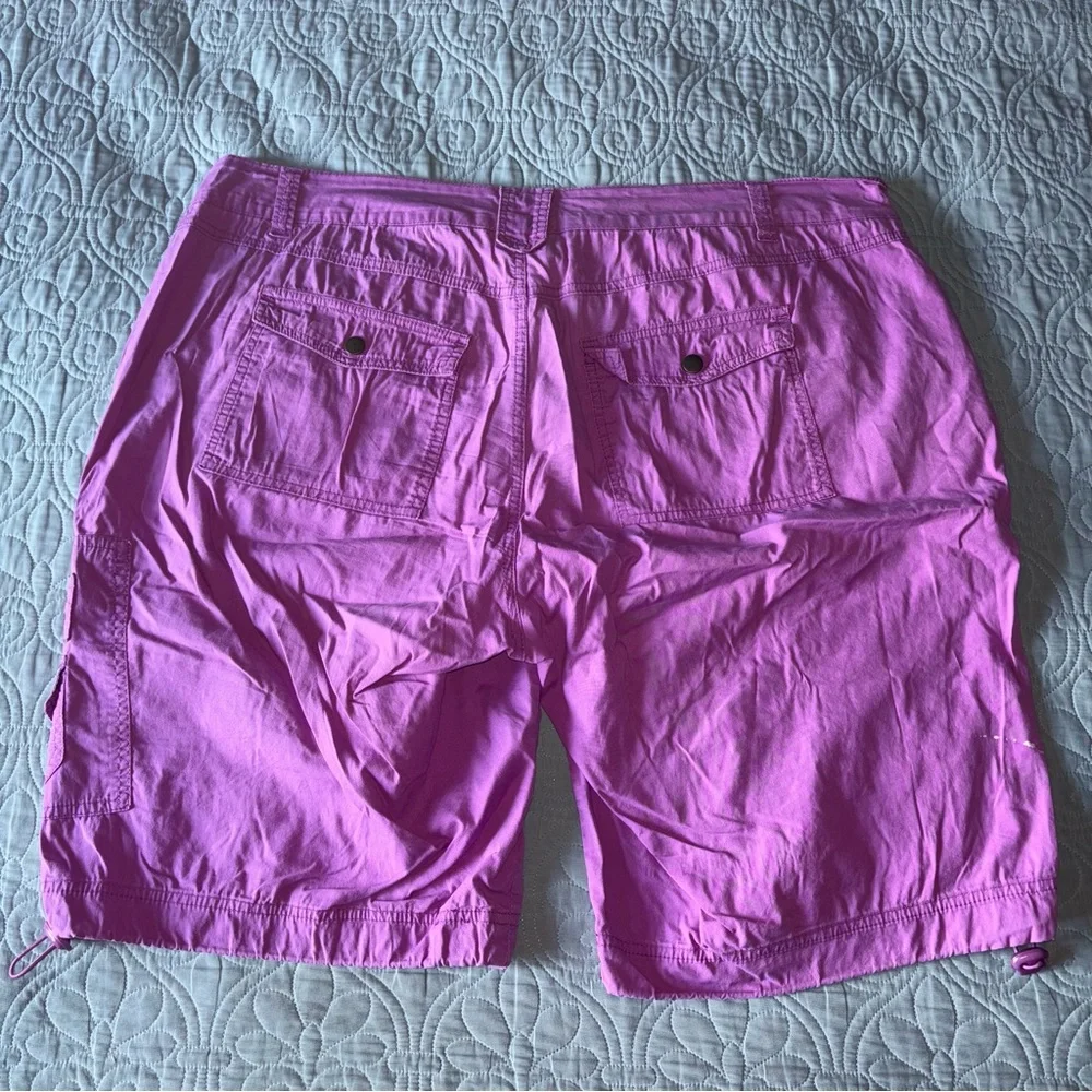 Roaman's Vibrant Pink Women's Cargo Shorts - Picture 4 of 5